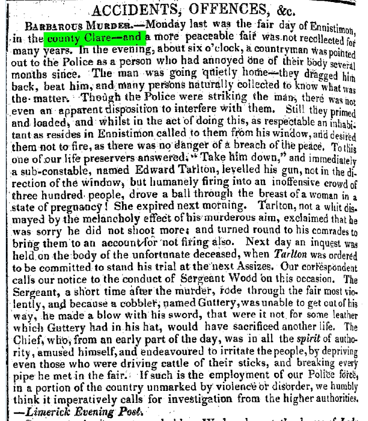Ennistymon fair killing 1825.jpg