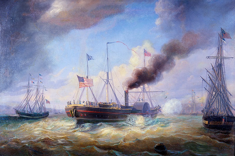The Arrival of the Collins Line Steamer Atlantic in May 1850; National Museum of American History, Smithsonian Institution.jpg