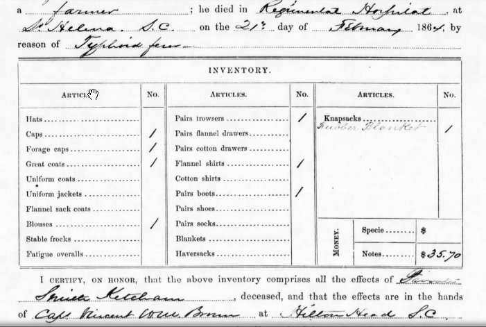 Ketcham Smyth inventory of clothing 21 Feb 1864 (National Archives_.jpg