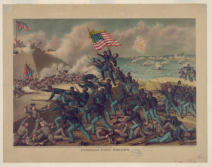 Storming Fort Wagner (Charge of the 54th Mass. Colored Regiment July 18, 1863) Library of Congress.jpg