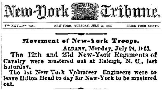 Movement of New York Troops 25 July 1865 NY Tribune.jpg