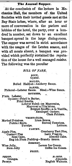 St Patrick's Day (Worcester, MA) National Aegis 23 March 1872 supper menu.jpg