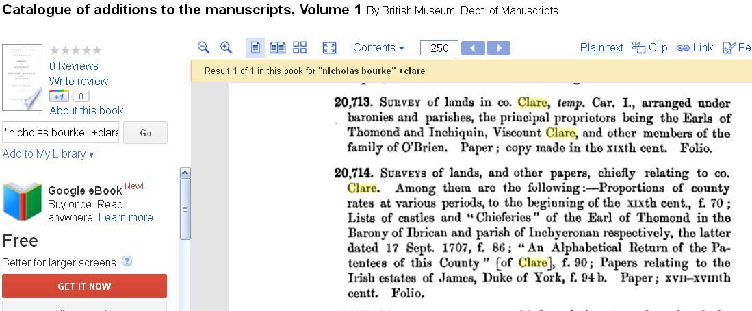 Clare land surveys 1700s, Brit Mus.jpg
