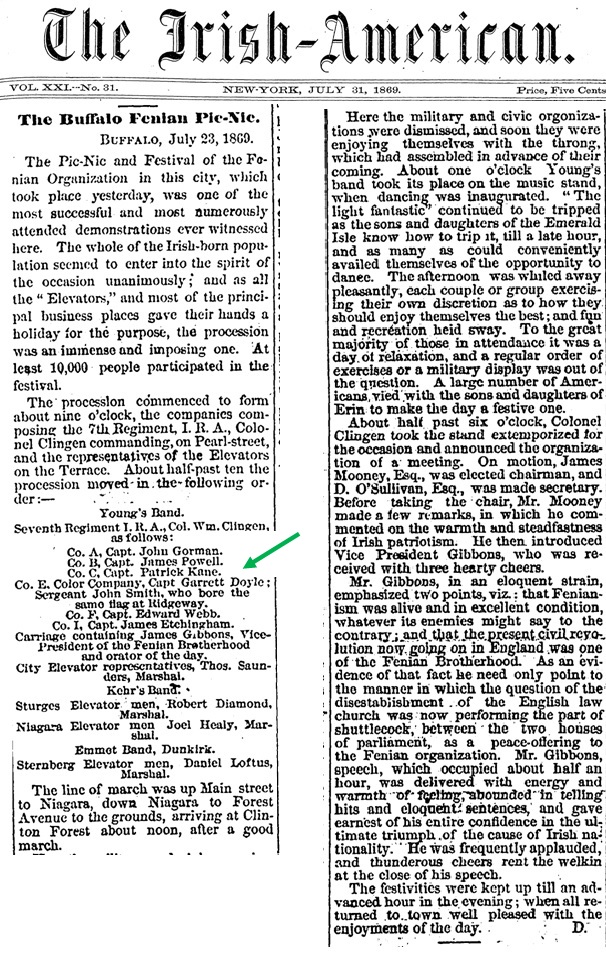 Buffalo Fenian Picnic on 23 July 1869 (Irish American Weekly).jpg