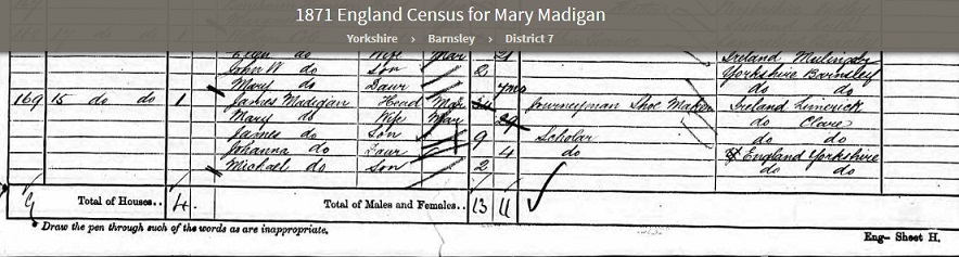 James Madigan family 1871 Census Barnsley Yorkshire.jpg