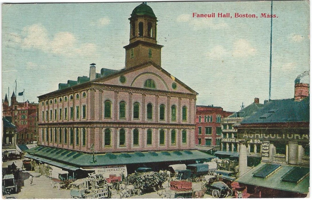 Faneuil Hall, Boston MA around 1910.jpg