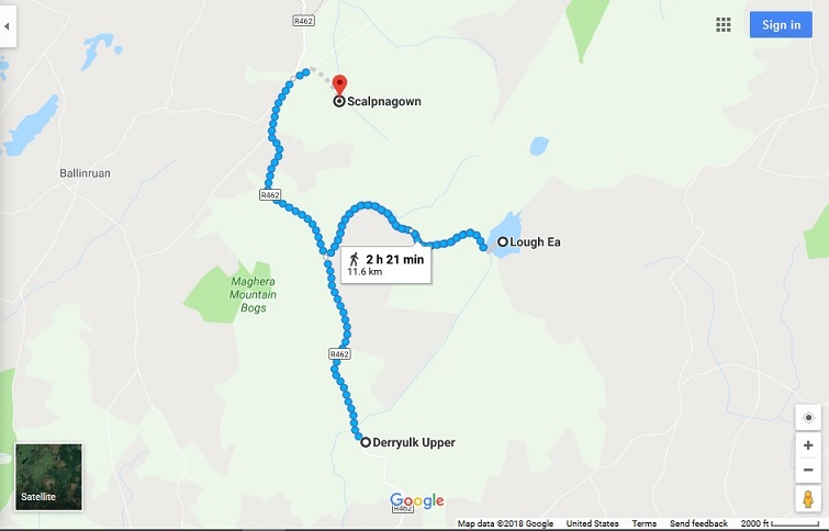 Distances to Lough Ea on google maps.jpg