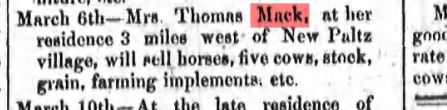 Mack stock sale, 4 Mar 1869 New Paltz Times.JPG