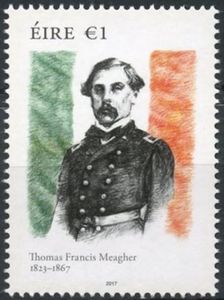 The 150th Anniversary of the Death of Thomas Francis Meagher, 2017 Ireland stamp.jpg