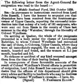 Wyndham tenants to Cobourg 1839, letter.jpg