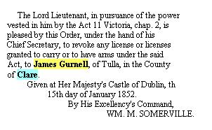 Gurnell arms license 1852.jpg
