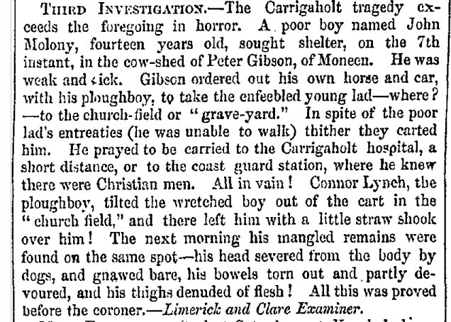 Carrigaholt starvling dumped in graveyard 1849.jpg