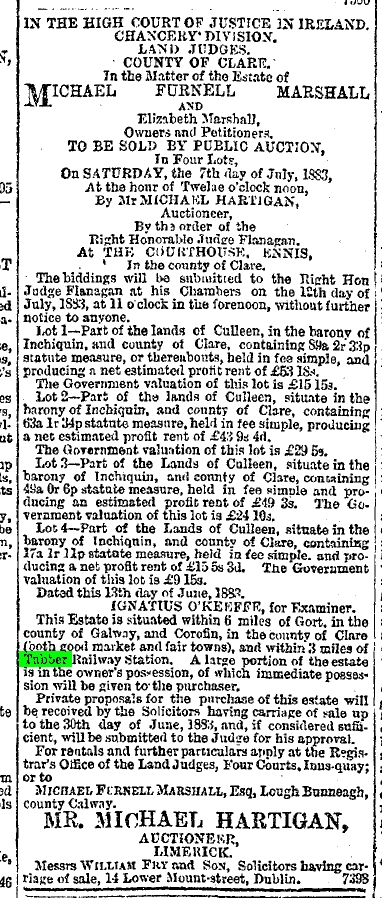 Sale of lands of Culleen in Clare 7-Jul-1883.jpg