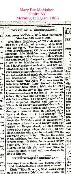 Mary McMahon Elmira NY Morning Telegram 1888.jpg