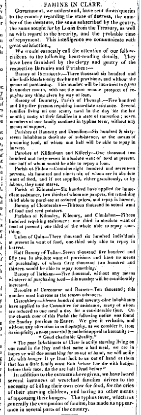 Clare in 1822 - The Derby Mercury (Derby, England), Wednesday, May 8, 1822.jpg